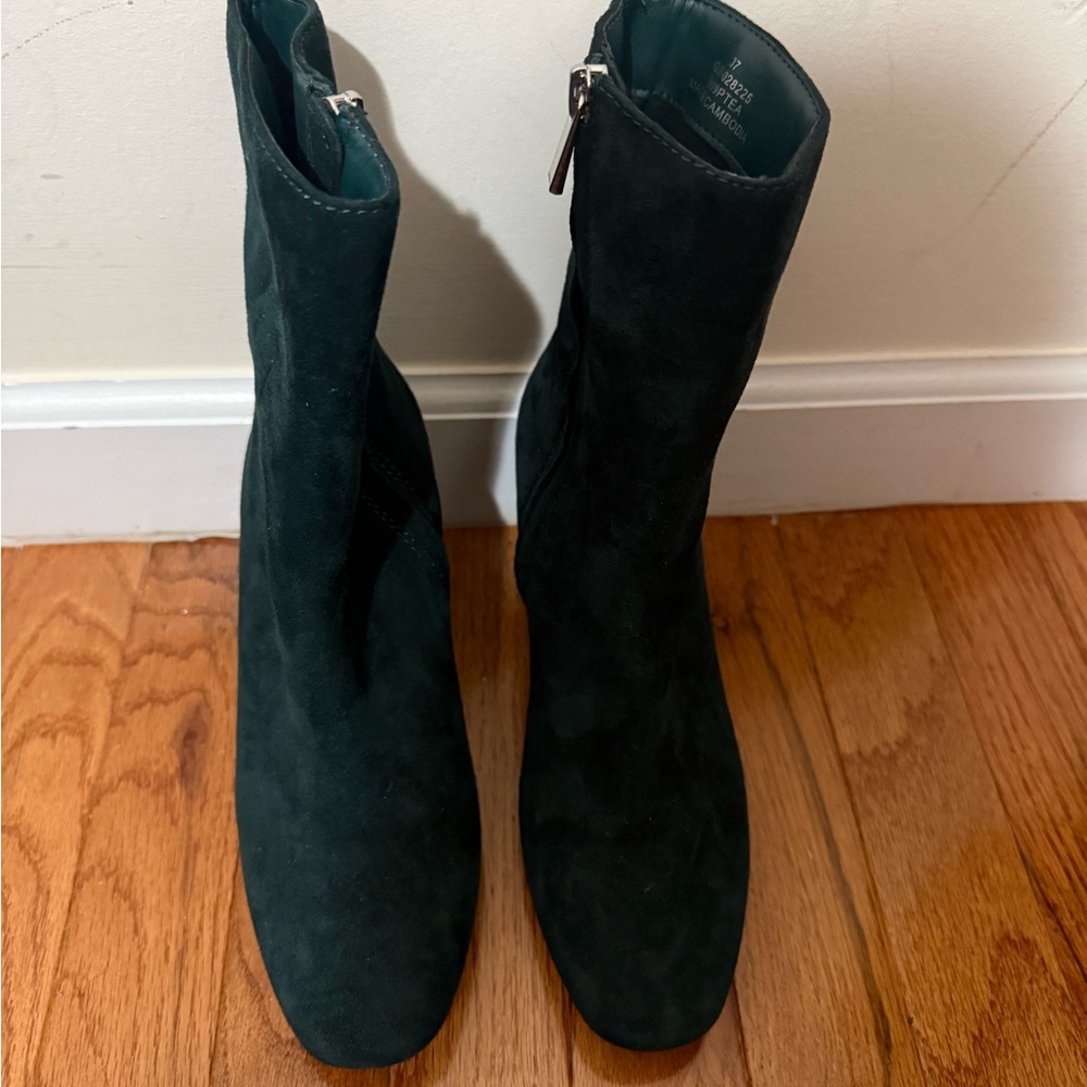 Topshop Dark Green Heeled Boots - Picture 2 of 5